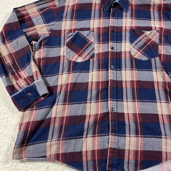 Vintage Andover Trail Shirt Flannel Mens 2XL Big Man Button Up Plaid - Picture 2 of 8